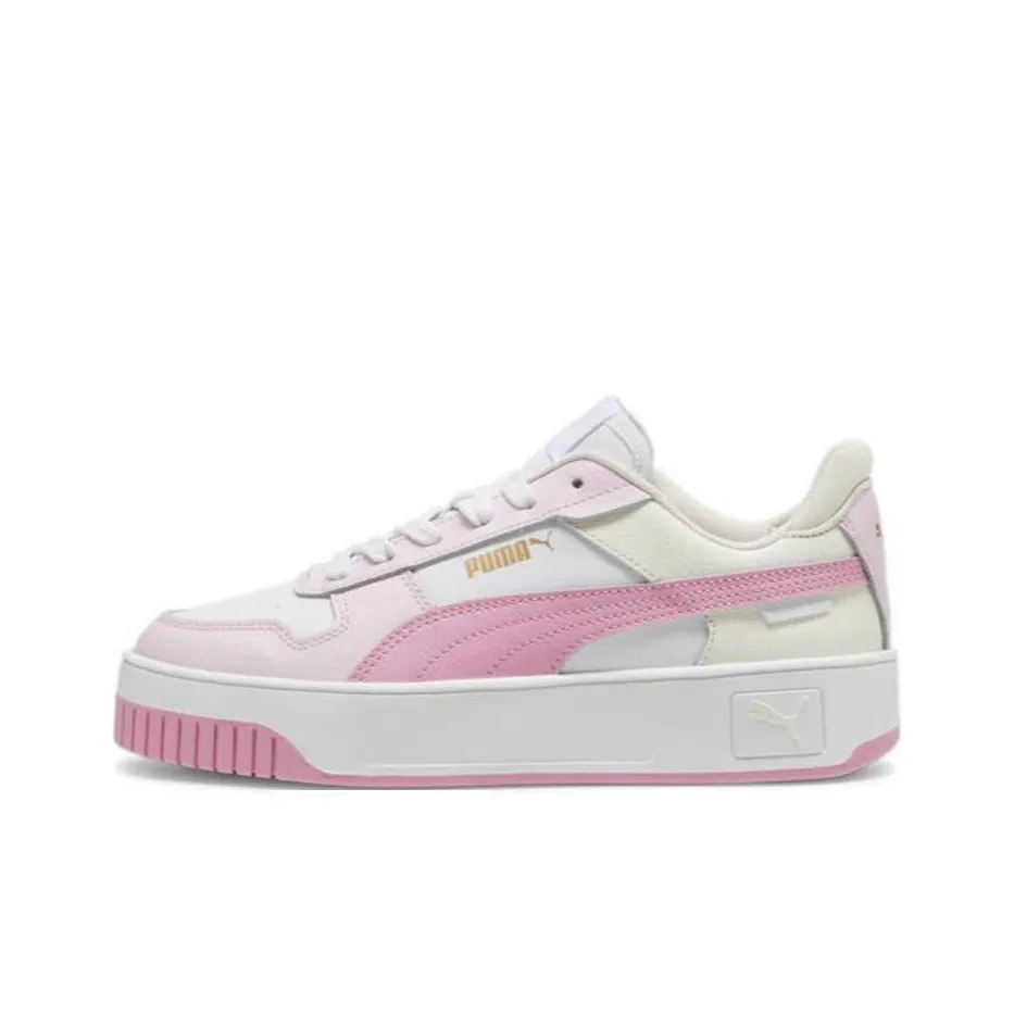 PUMA Carina Street Low Скейтборд Обувь Женская Белая Розовая