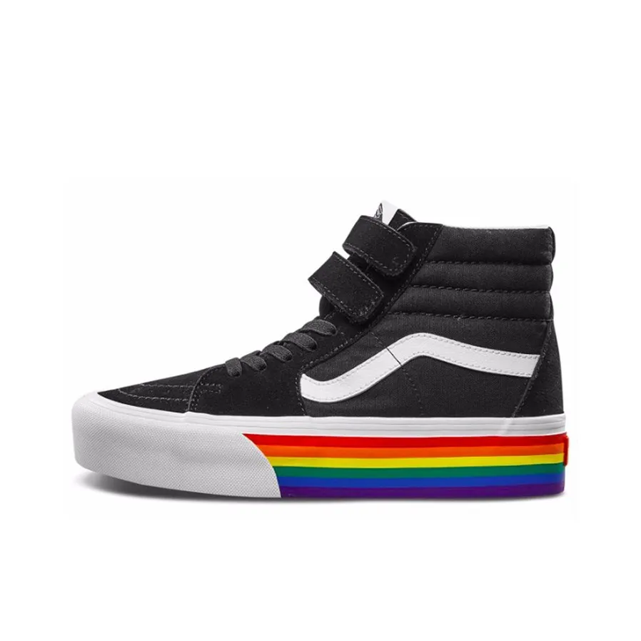VANS SK8 V Платформа Высокие Кроссовки для Скейтбординга Женские Черные