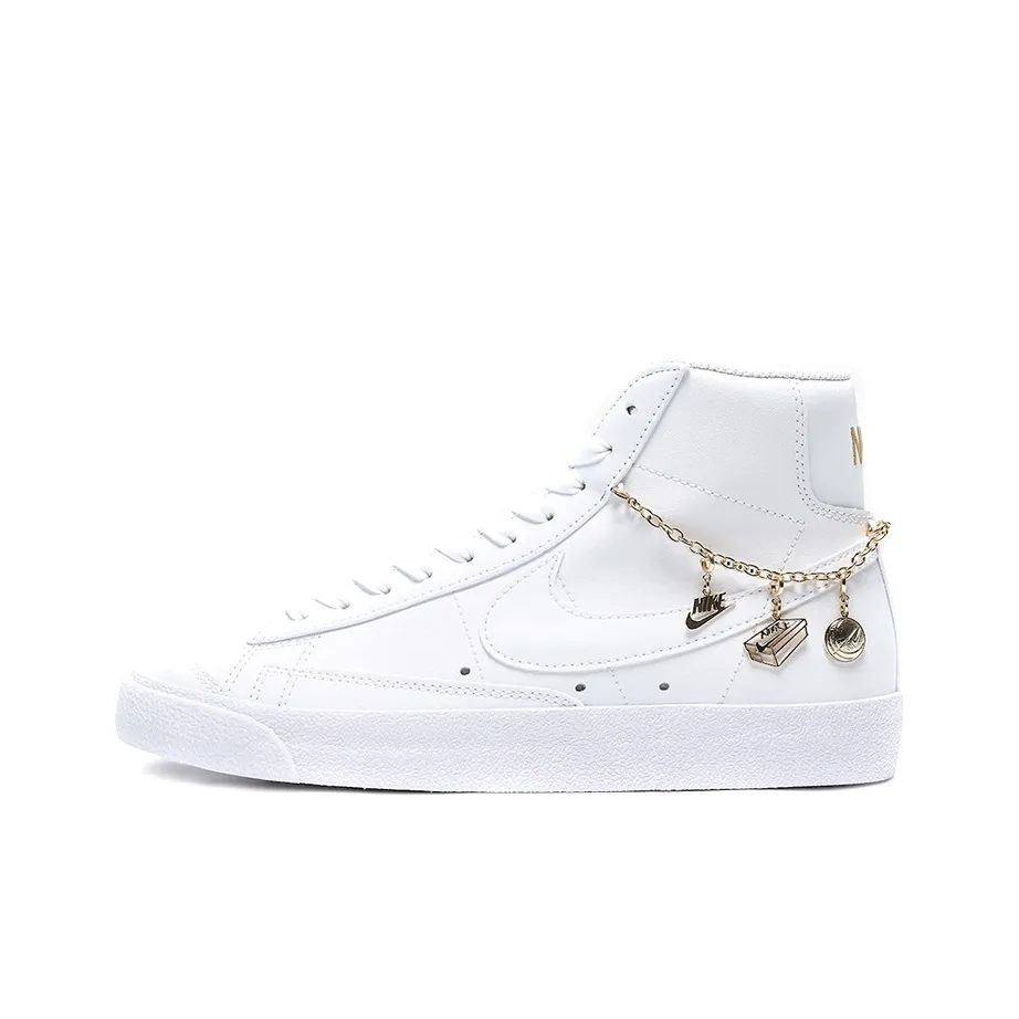 Nike Blazer '77 LX 'Счастливый Шармы' Кожа Винтаж MID Скейтбординг Кроссовки Женские Белые