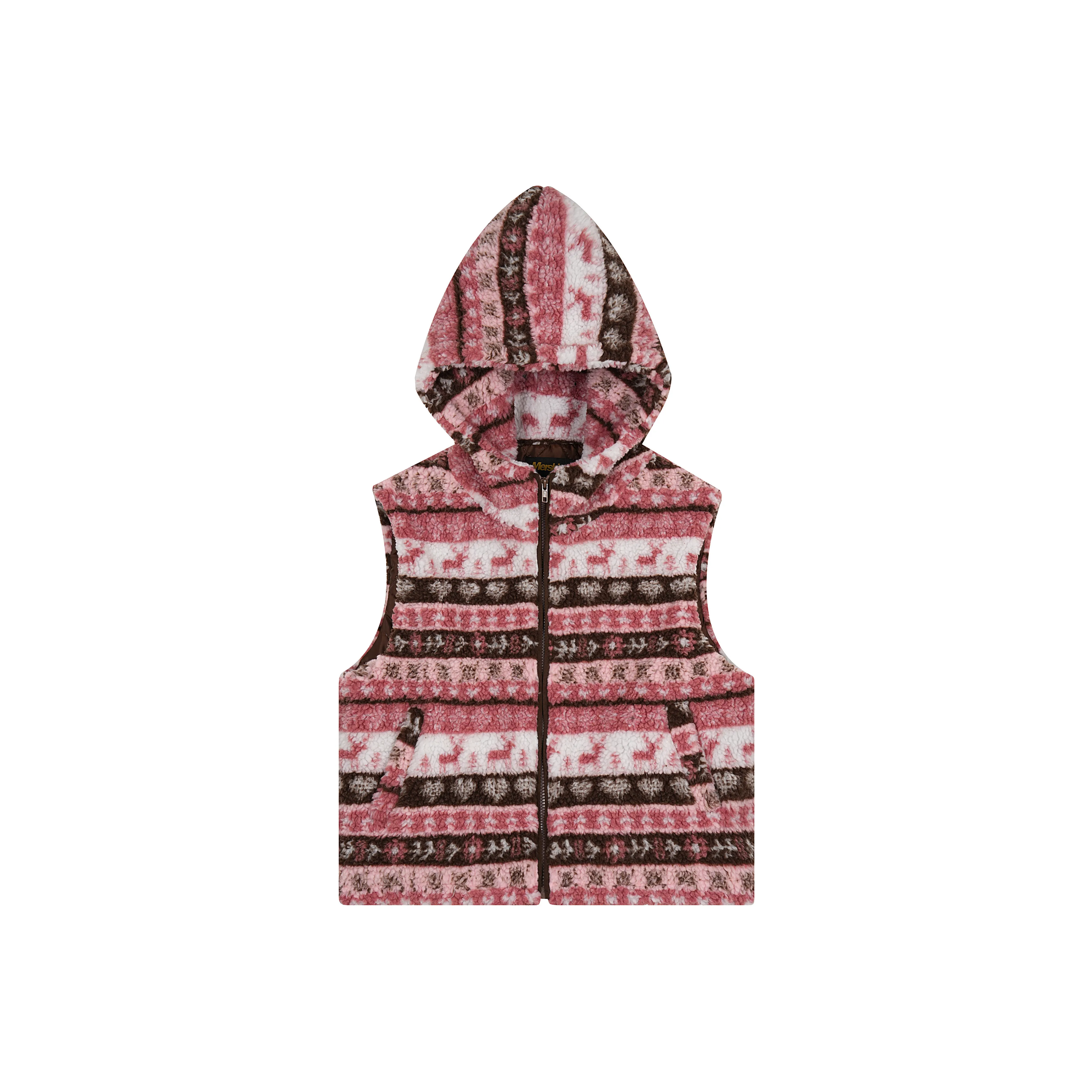 VINMUK Pink Brown Women's Vest