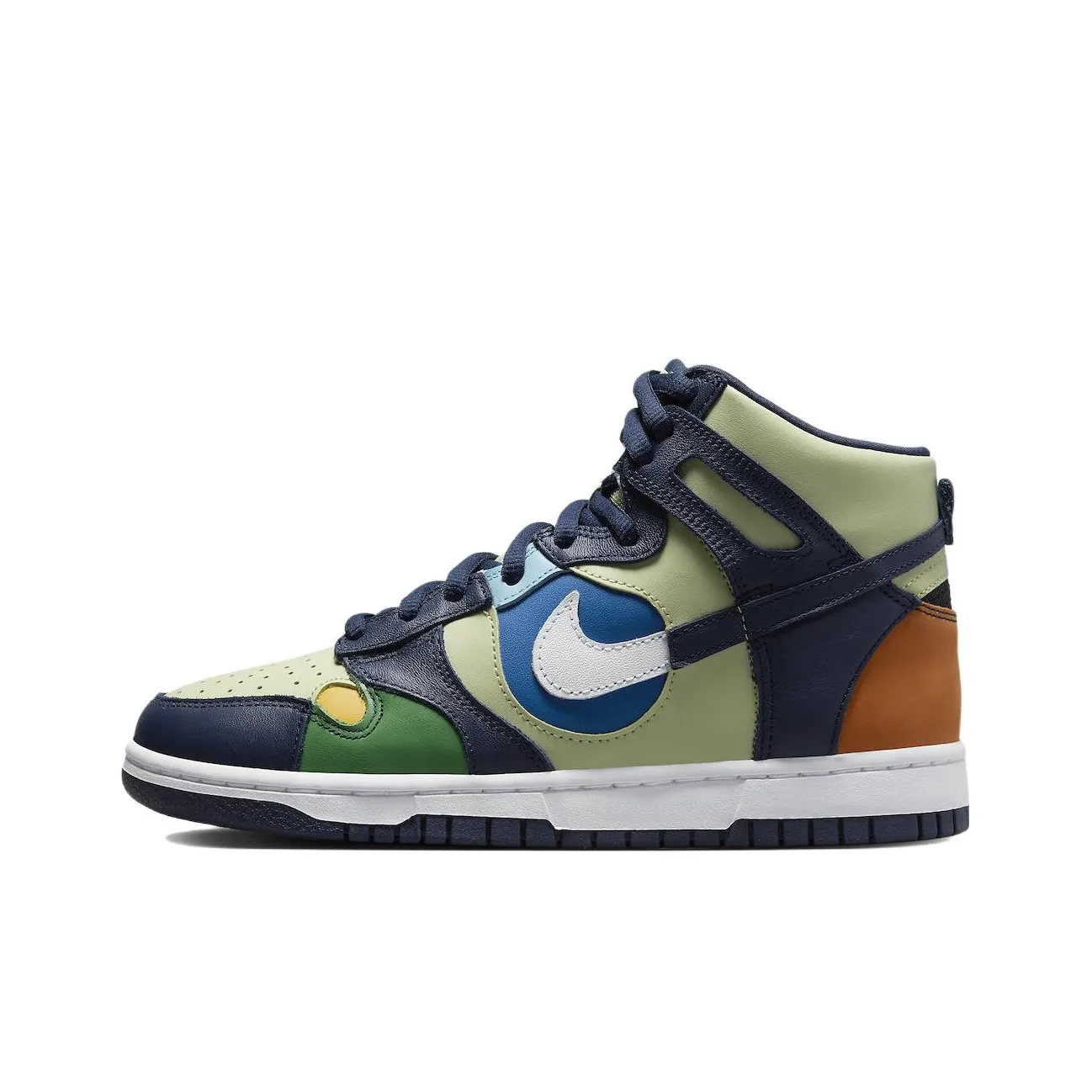 Nike Dunk High Кожа Противоскользящие Амортизация Устойчивые к истиранию Высокие Кроссовки для скейтбординга Женские