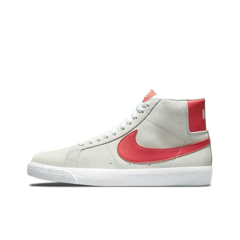 Nike Blazer Skateboard Shoes Men Mid Top Gray White/Red