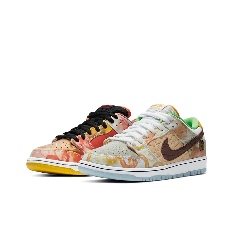 Nike Dunk SB QS 'Уличный Hawker' Gourmet Трендовые Низкие Кроссовки для Скейтбординга Унисекс Несовпадающие