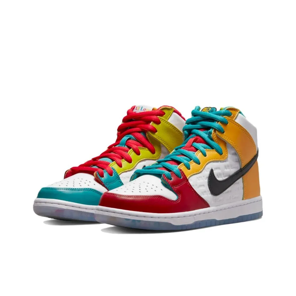 Nike Dunk SB Skateboard Shoes Unisex High Top White/Black/Red