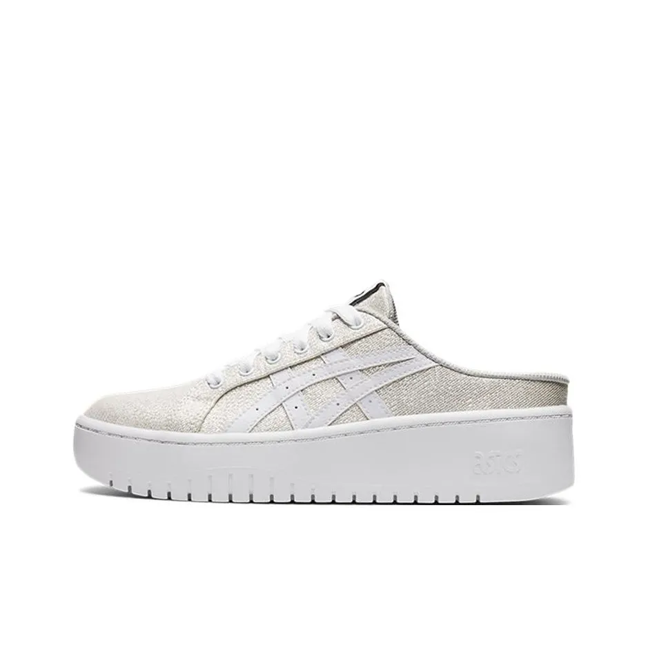 Asics Classic Ct Удобные Дышащие Низкие Кроссовки для Скейтбординга Женские Белые Золотые