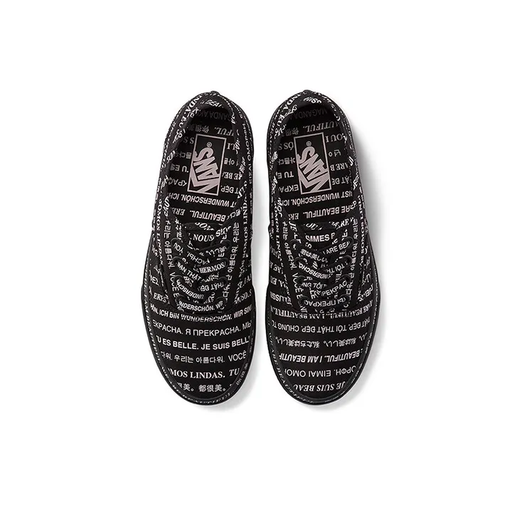 VANS Аутентичные низкие кеды для скейтбординга женские черно-белые