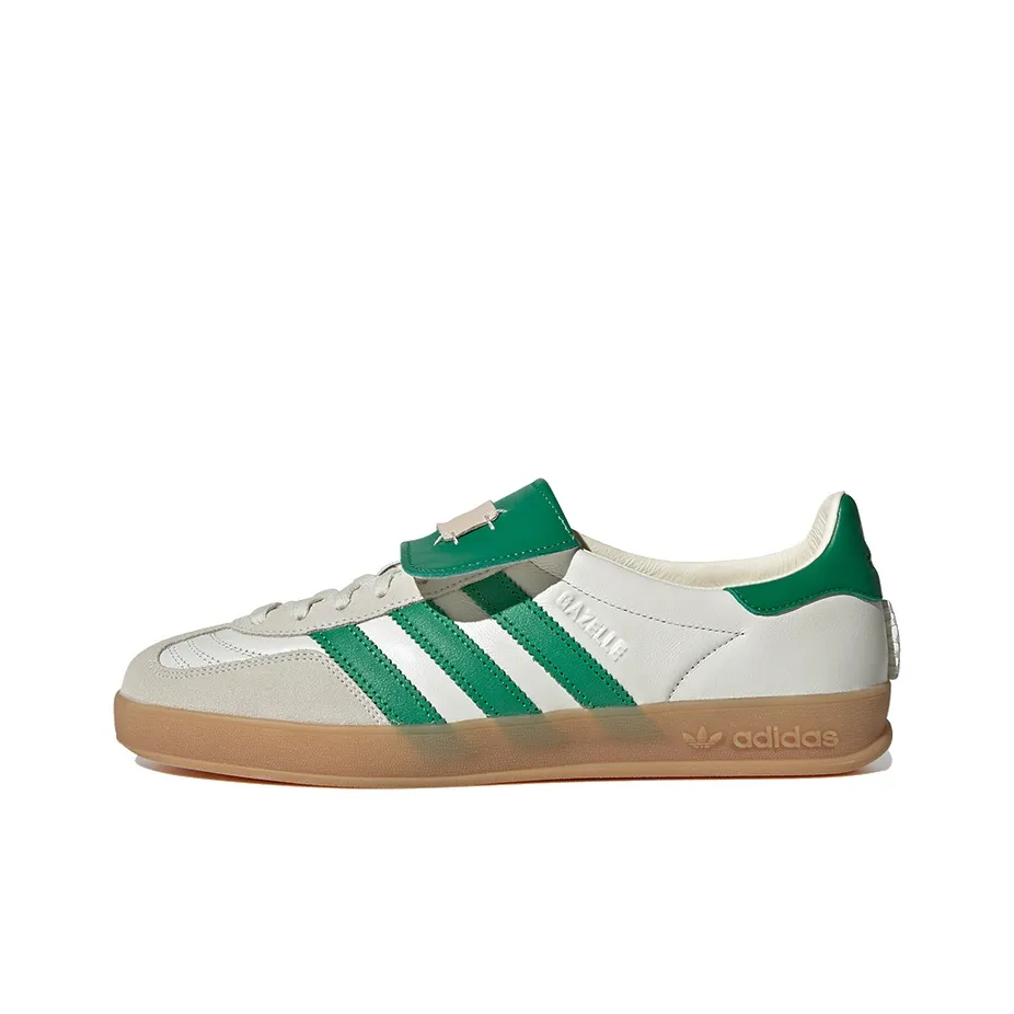 Foot Industry X Adidas Originals Gazelle Skateboard Shoes Unisex Low Top White/Green
