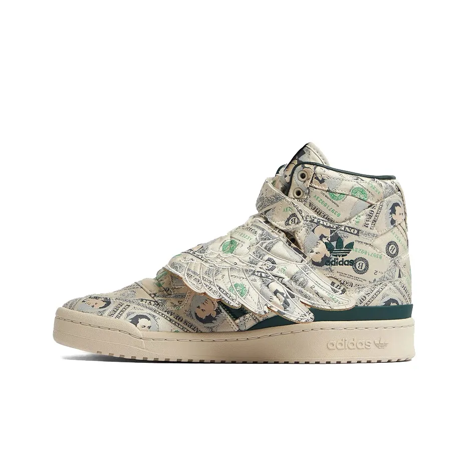 JEREMY SCOTT X adidas originals FORUM Спилок коровья кожа Покрытие Устойчивый к истиранию Легкий Высокий Топ