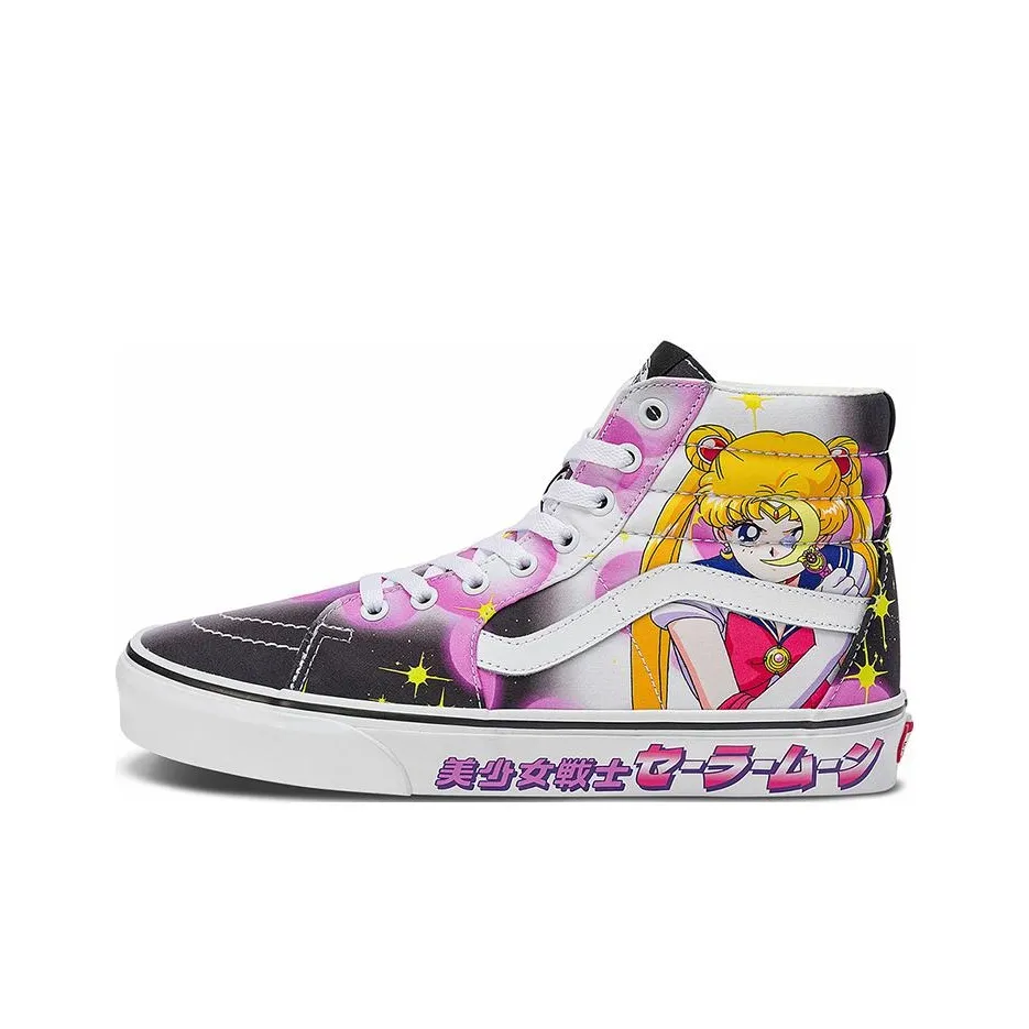 Сейлор Мун x Vans SK8 High Топ Скейтборд Кроссовки Унисекс Многоцветные