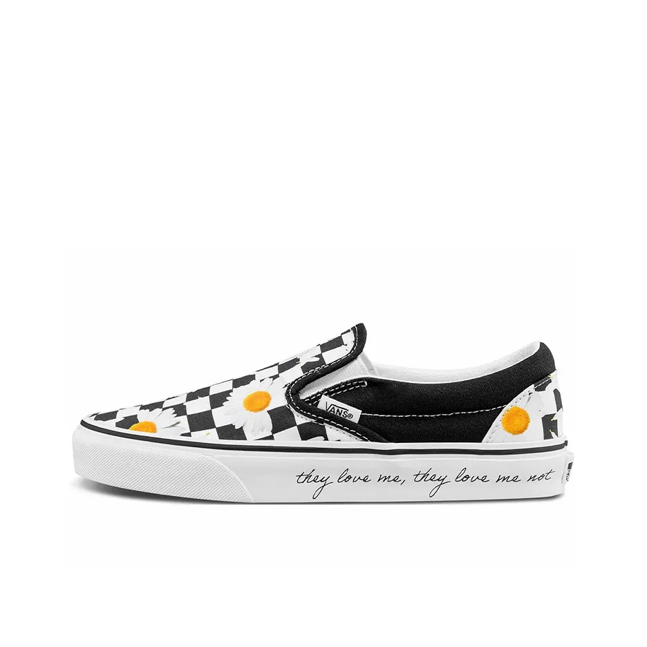 VANS Slip-on Low Top Скейтборд Кроссовки Unisex Черный Белый
