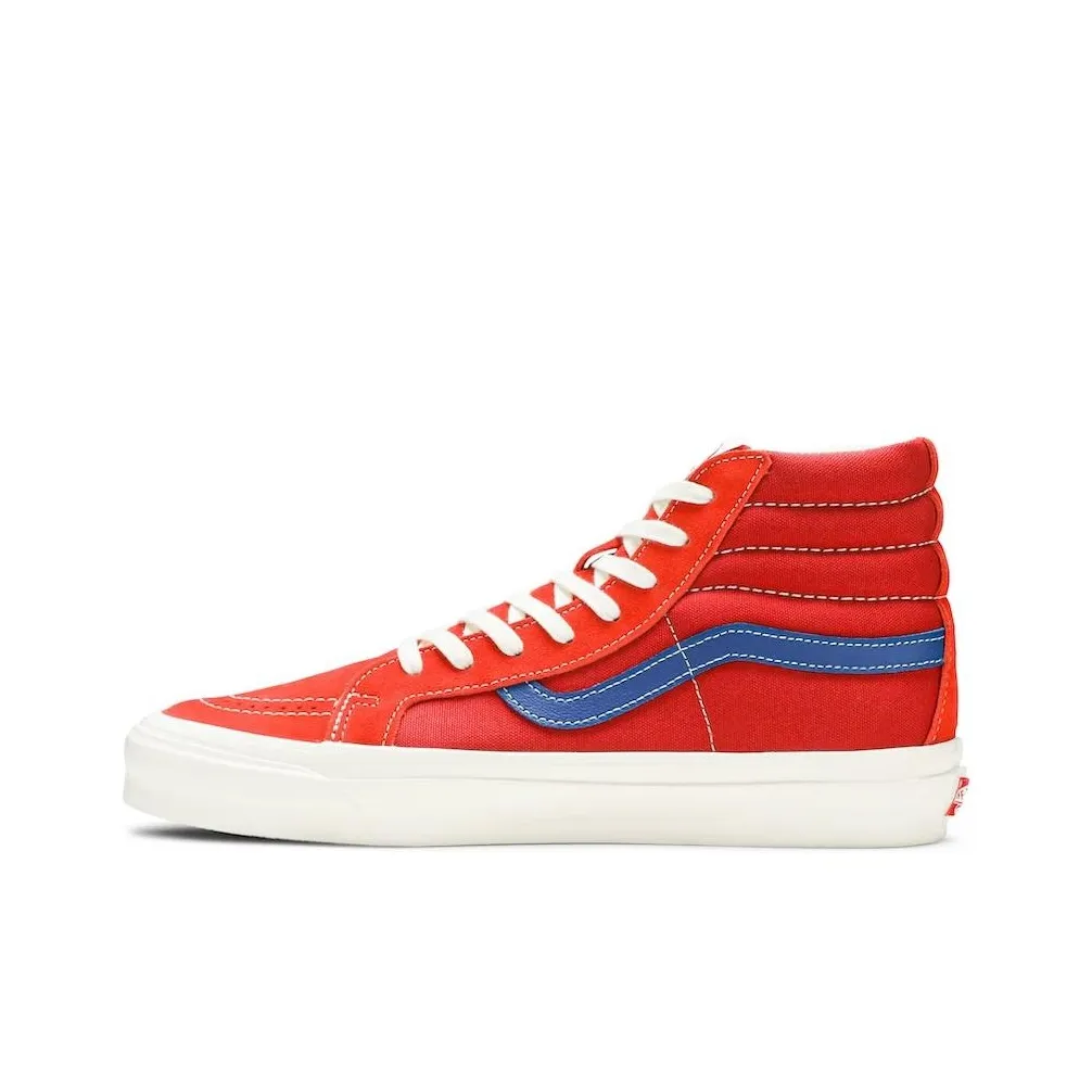 VANS SK8 High Топ Скейтборд Кроссовки Унисекс Красный Оранжевый Синий