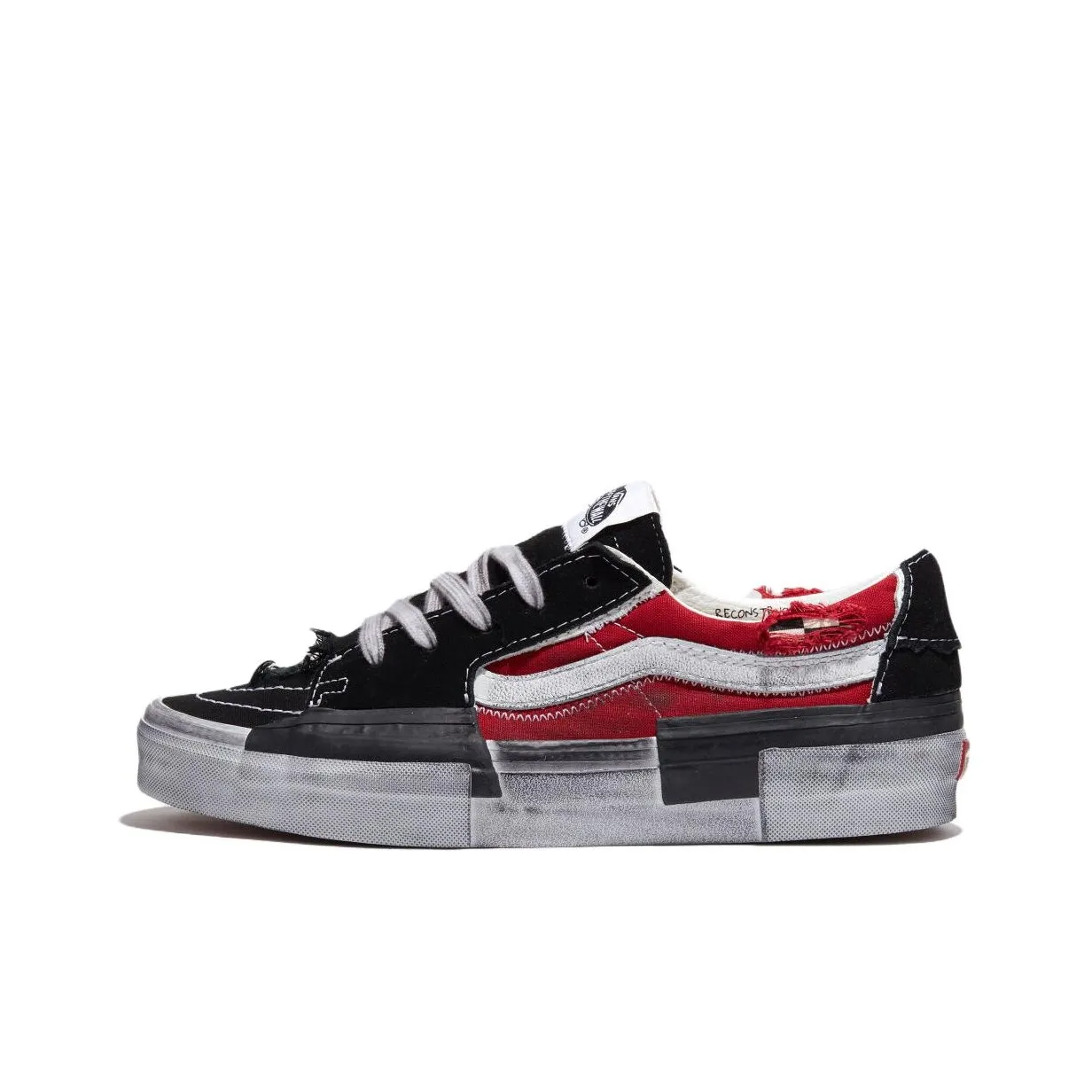 VANS SK8 LOW Reconstruct Low Топ Скейтборд Кроссовки Унисекс Черный Красный