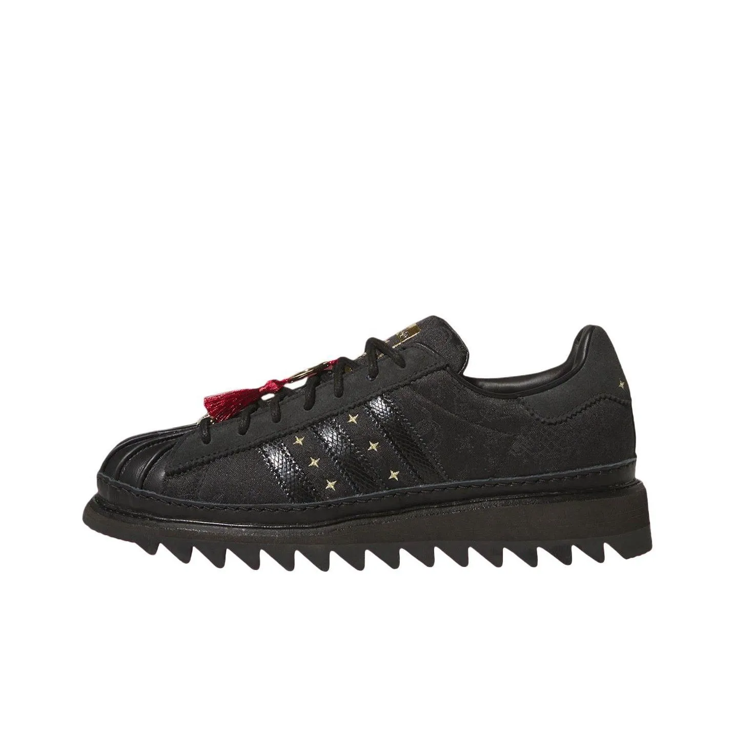 Clot X Adidas Originals Superstar Skateboard Shoes Unisex Low Top Black