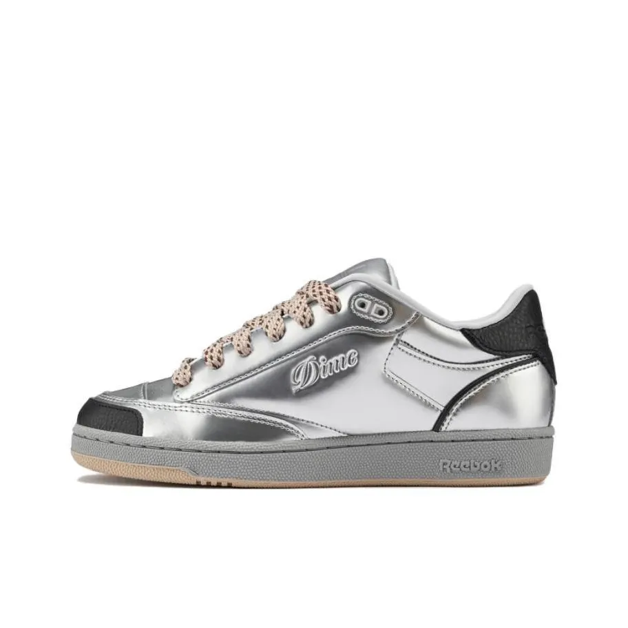 Reebok Skateboard Shoes Unisex Low Top Liquid Silver