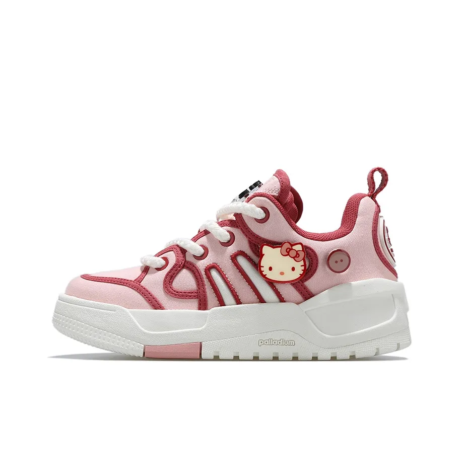 Hello Kitty x Palladium противоскользящая устойчивая к истиранию низкий топ скейтборд обувь для женщин розовый белый