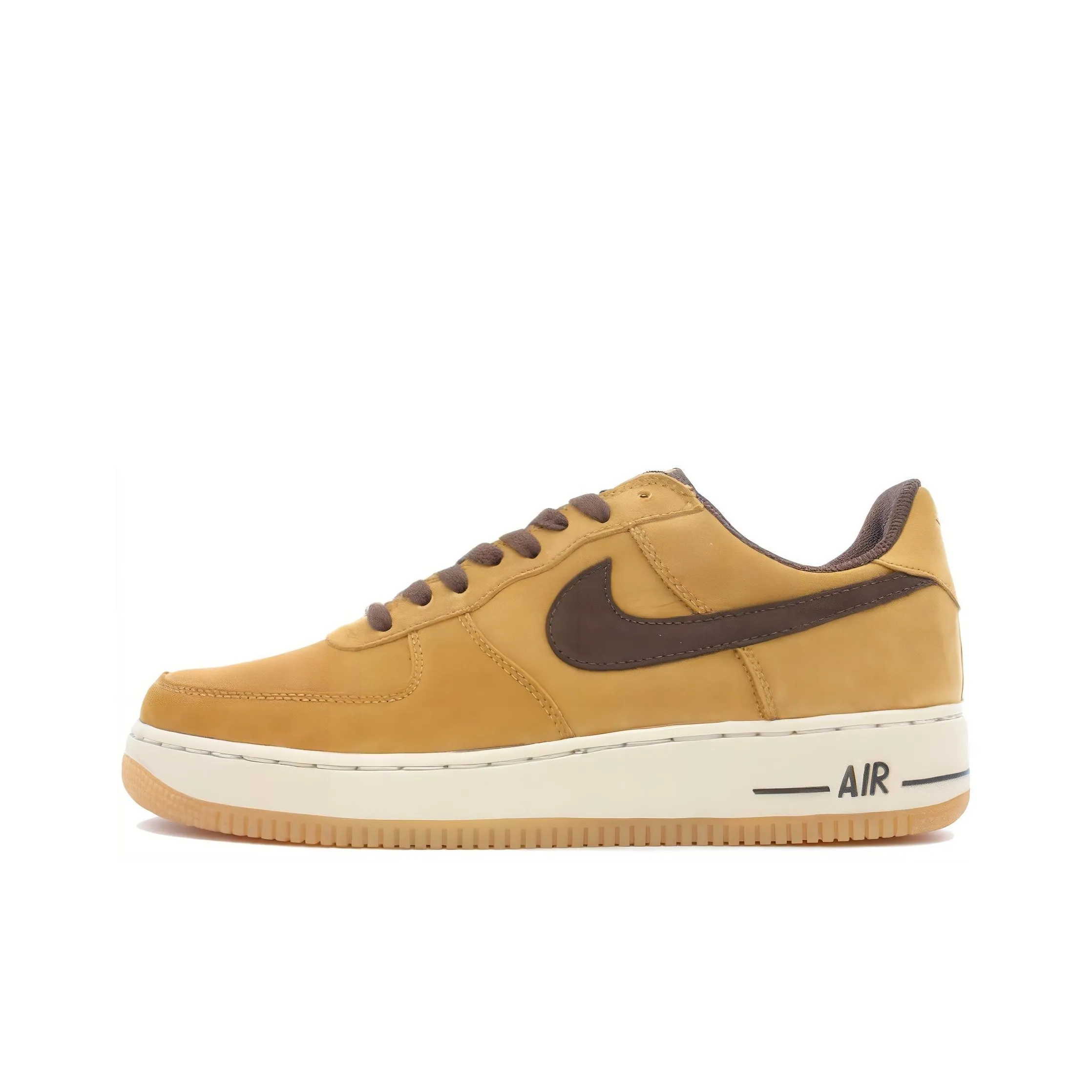 Nike Air Force 1 Водонепроницаемый Пшеница Удобный Противоскользящий Легкий Нескользящий Низкий Топ Скейтборд Обувь