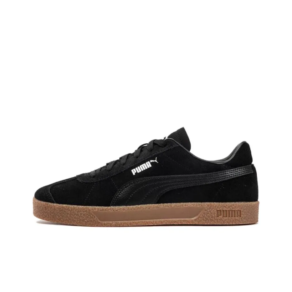 PUMA Club Skateboard Shoes Unisex Low-Top Black/White