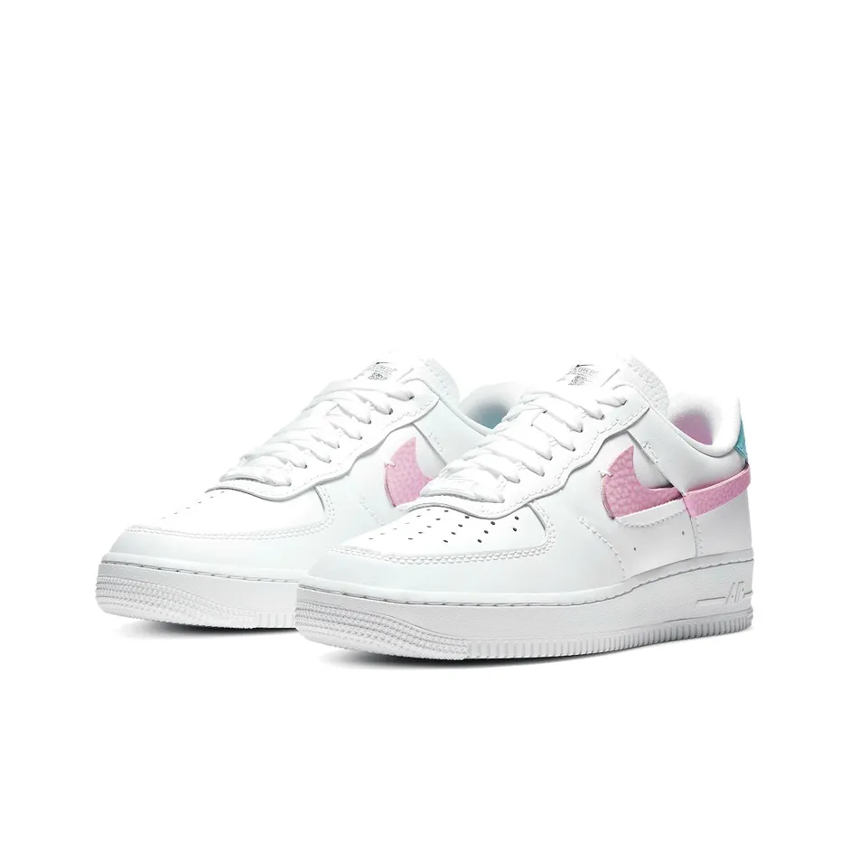 Nike Air Force 1 LXX Белый Розовый Аква Противоскользящие Устойчивые к износу Легкие Низкие Кроссовки для скейтбординга