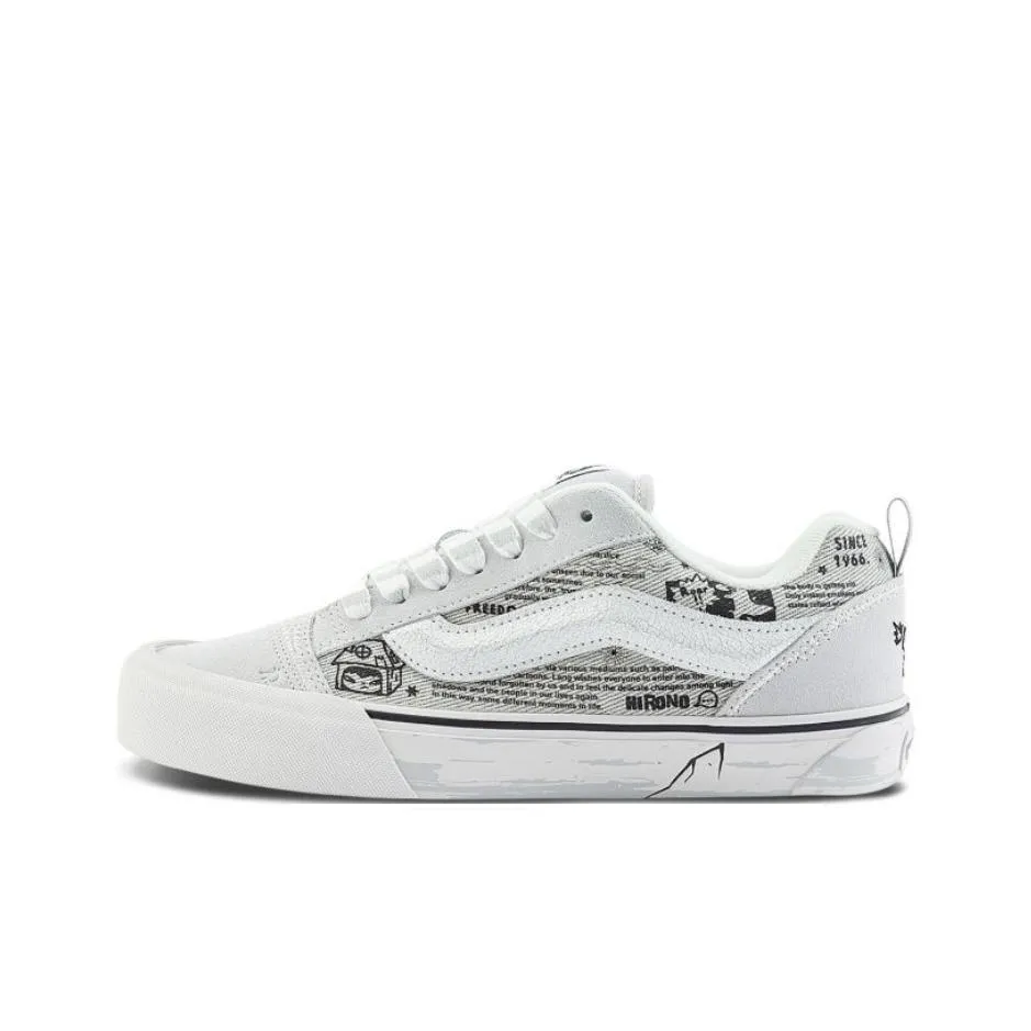 HIRONO x Vans Knu Skool Амортизация Низкие Кроссовки для Скейтбординга Унисекс Белые