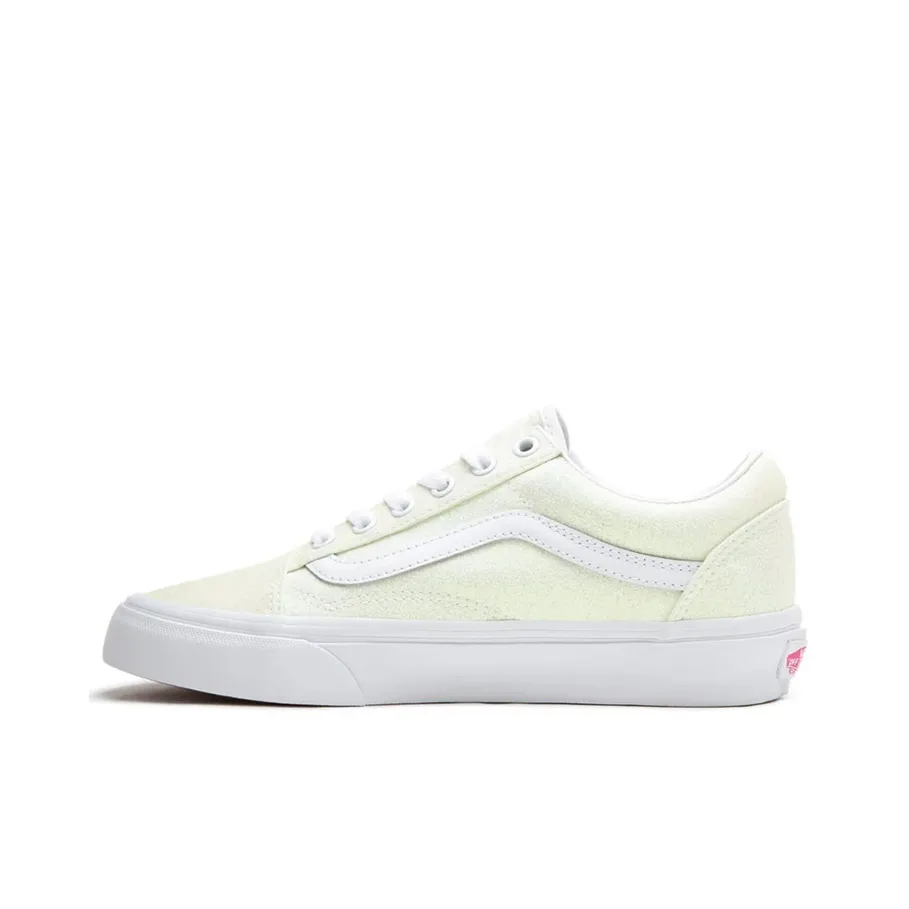 VANS Old Skool UV Блестящий Розовый Низкие Кроссовки для Скейтбординга Женские Неон Зеленый
