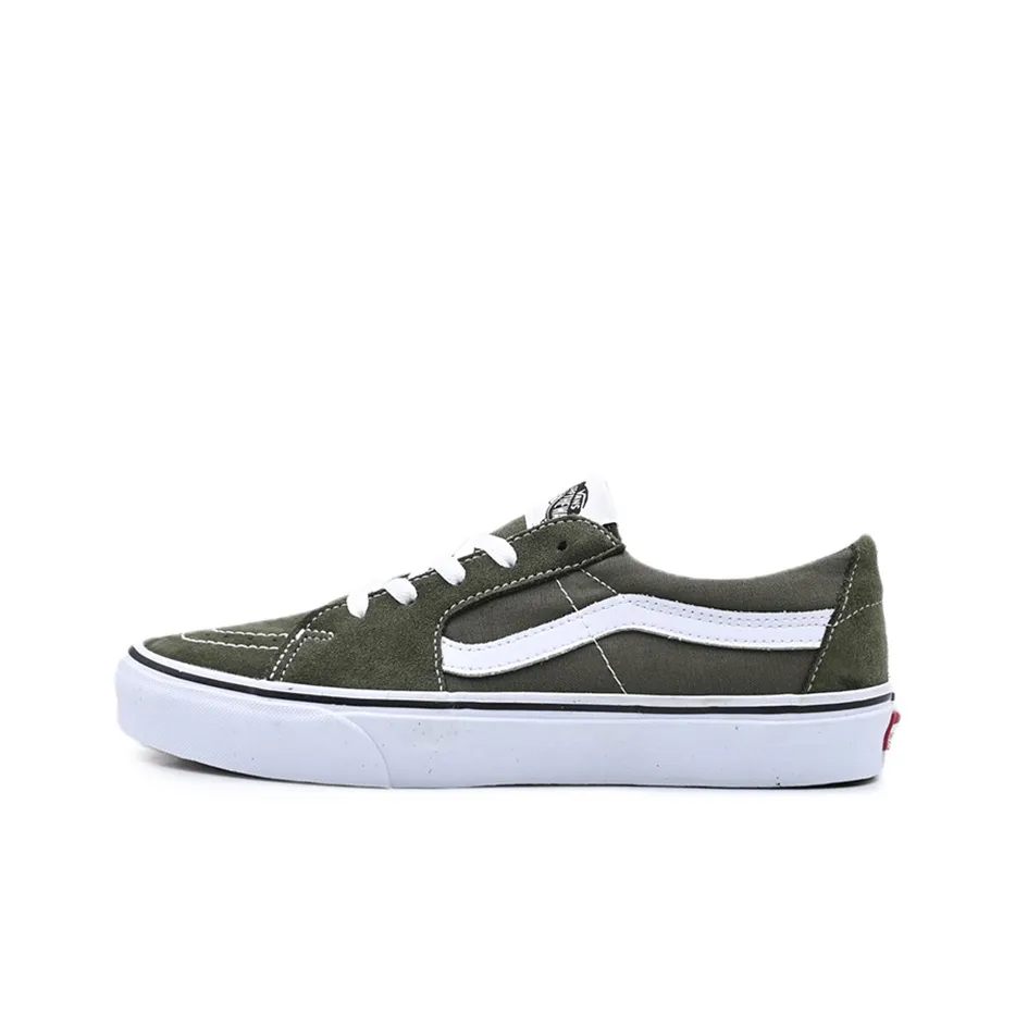 Vans SK8 LOW Темно-зеленый Низкий топ Скейтборд Кроссовки Унисекс Травяной зеленый