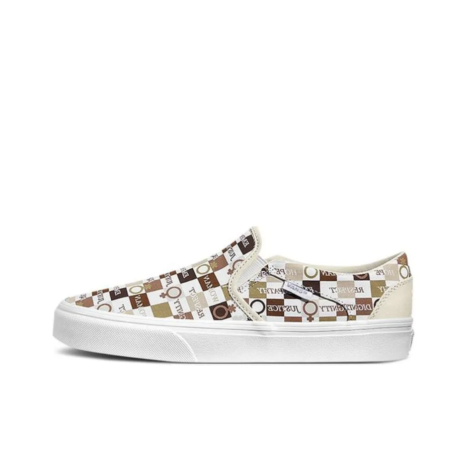 VANS Slip On Low Top Скейтборд Кроссовки Женские Светло-Бежевые