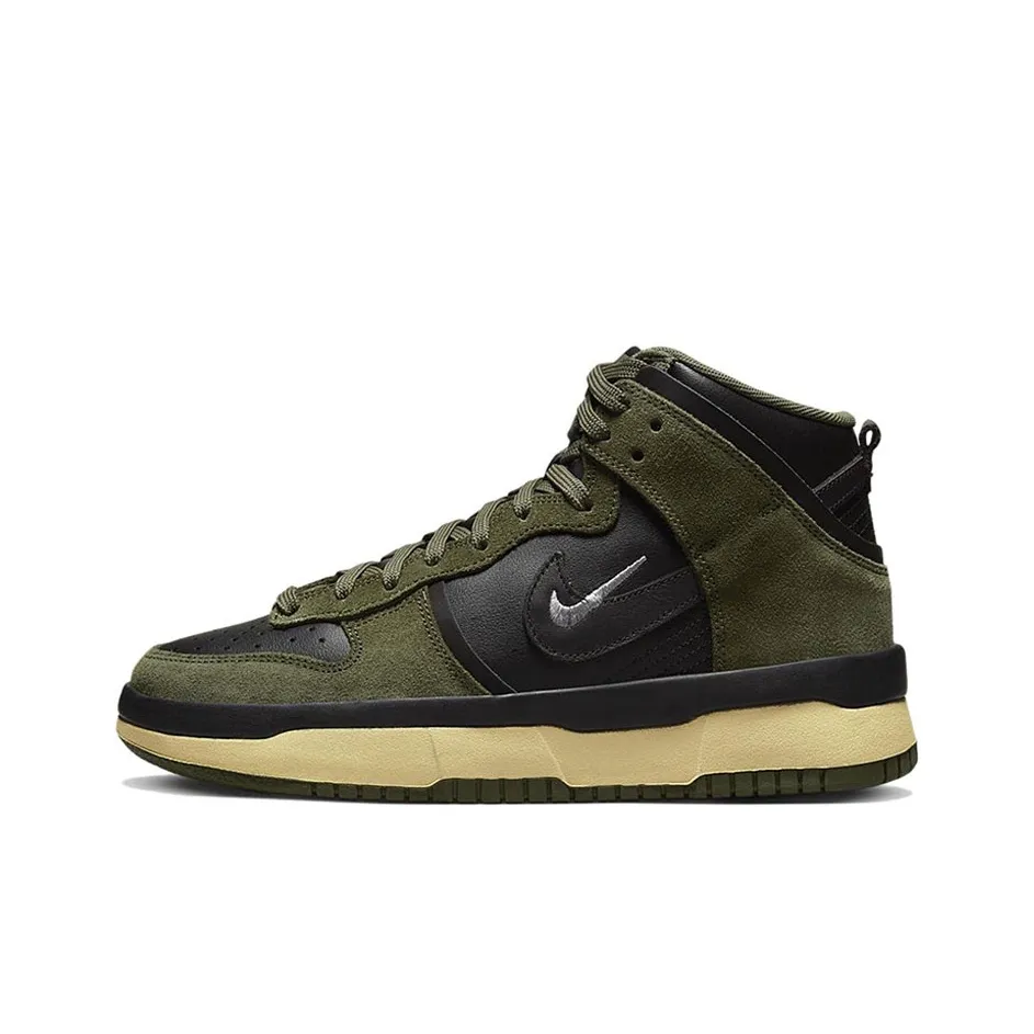 Nike Dunk High Rebel 'Средний оливковый' Кожа Повседневный Противоскользящий Устойчивый к истиранию Легкий Высокий Топ
