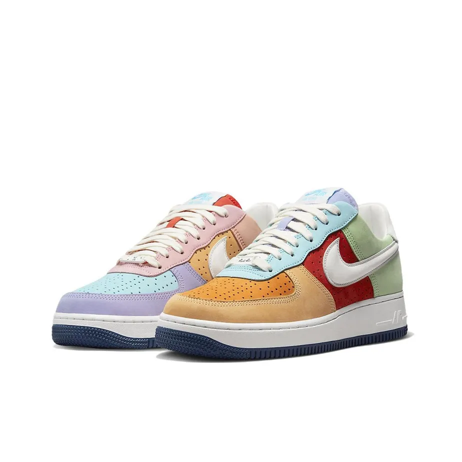 Nike Air Force 1 Skateboard Shoes Men Low Top Yellow/White/Red