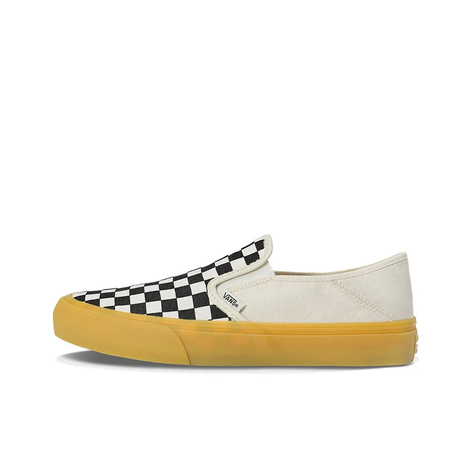 VANS Slip-on Low Top Скейтборд Кроссовки Унисекс Черно-белая Шахматка