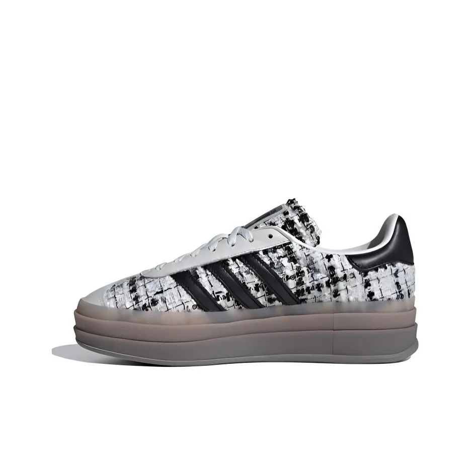 Adidas Originals GAZELLE BOLD Skateboard Shoes Unisex Low-Top White Black