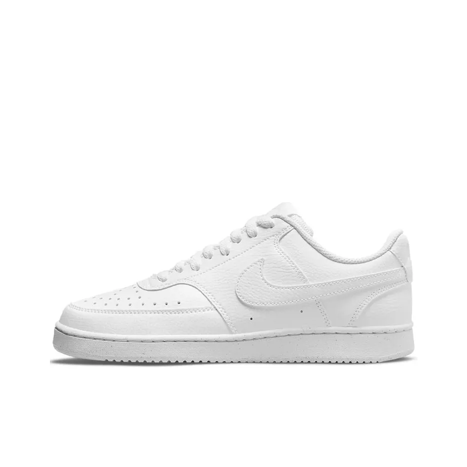 Nike Court Vision 1 Синтетическая кожа Дышащий Низкий верх Скейтборд Обувь Женская Чисто белая