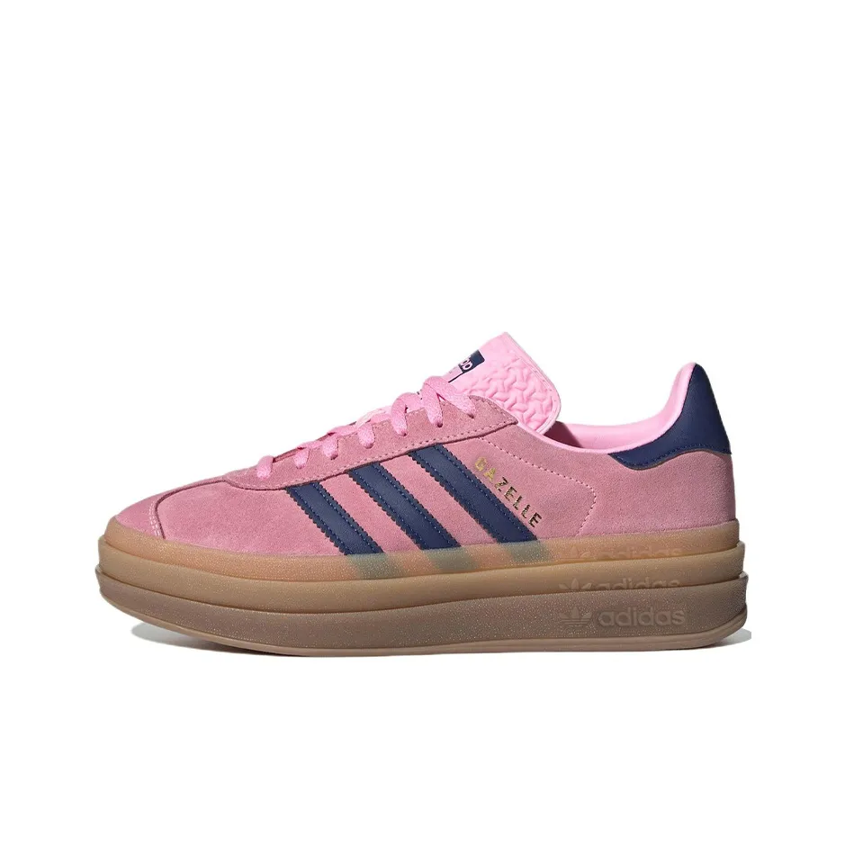 Adidas Originals GAZELLE BOLD Skateboard Shoes Women's Low Top Pink Blue Brown