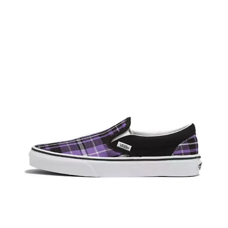 VANS Slip On Classic Low-Top Скейтборд Кроссовки Унисекс Черный Фиолетовый