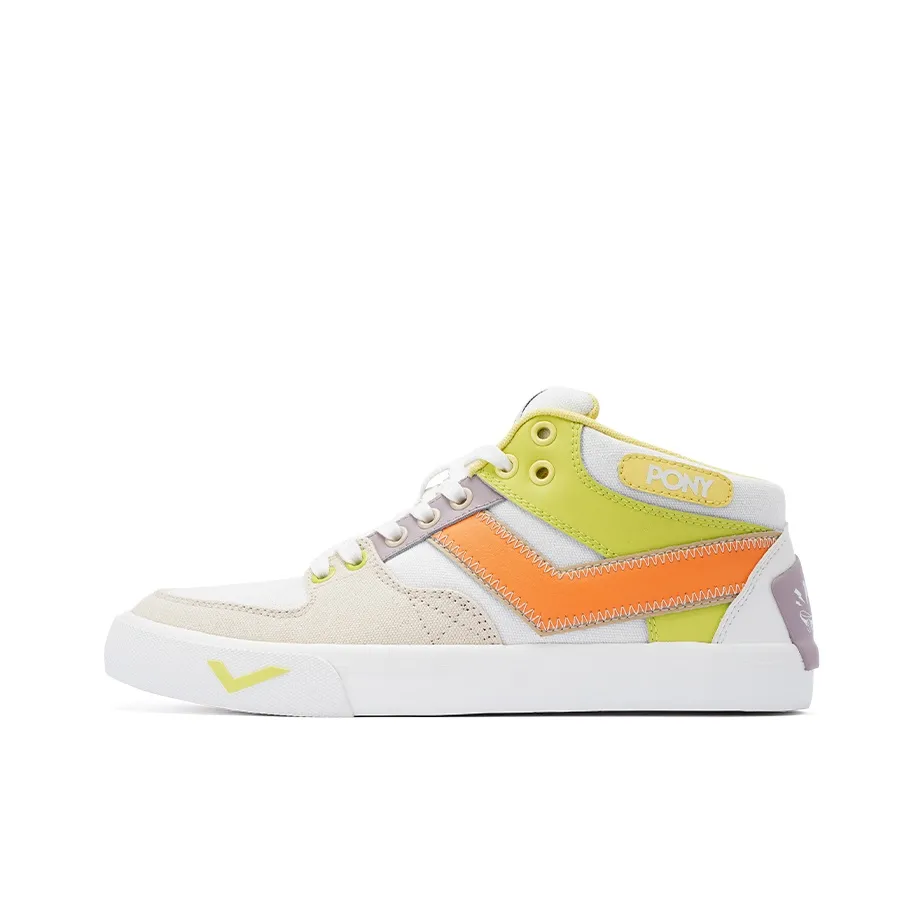 PONY Atop Low Top Скейтборд Кроссовки Унисекс Белый Оранжевый