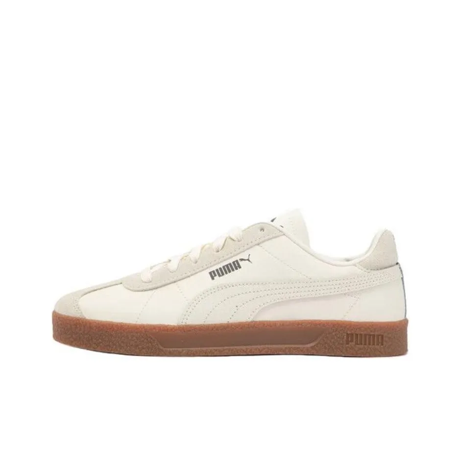 PUMA Club Skateboard Shoes Unisex Low-Top Ecru