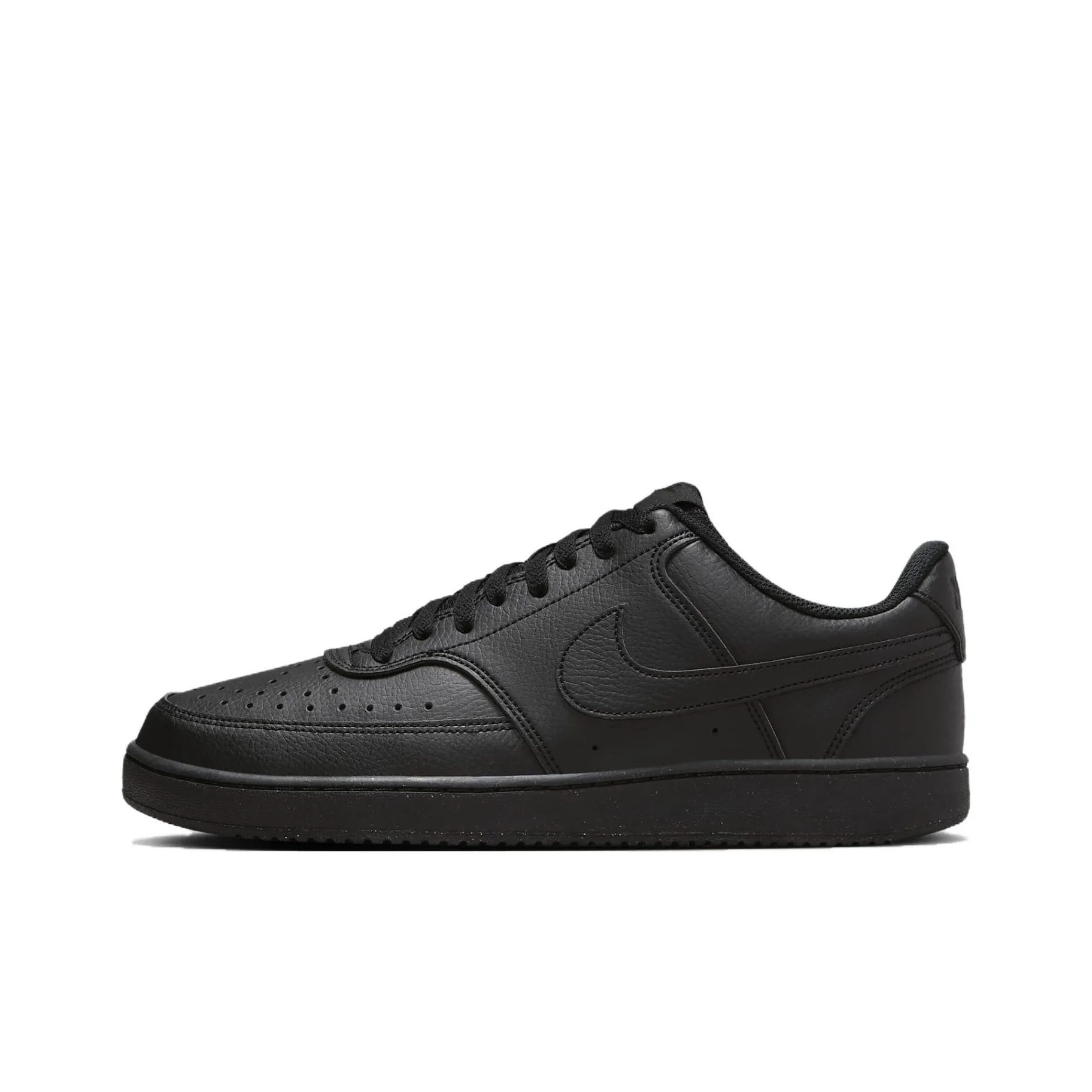 Nike Court Vision Low Удобная Низкая Обувь для Скейтбординга Унисекс Черная