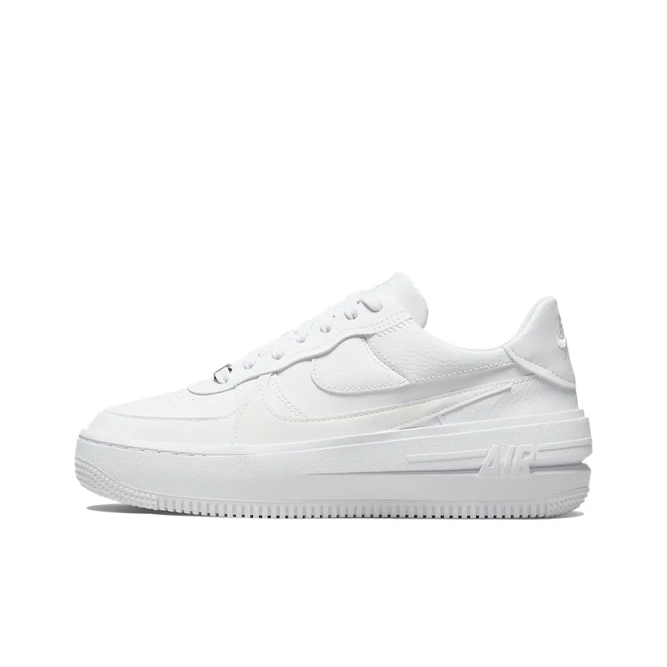 Nike Air Force 1 PLT.AF.ORM 'Triple White' Низкие Кроссовки для скейтбординга Женские Белые