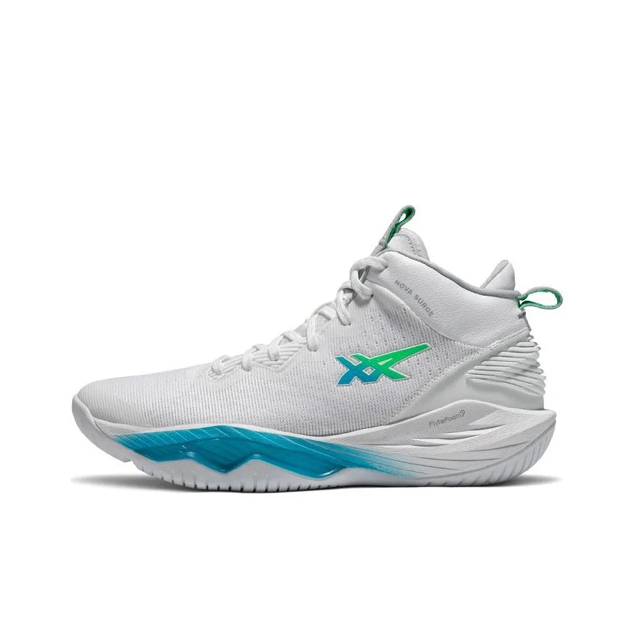 Asics Nova Surge 2 Устойчивый к истиранию Дышащий MID Баскетбольные кроссовки Мужские Белый Синий