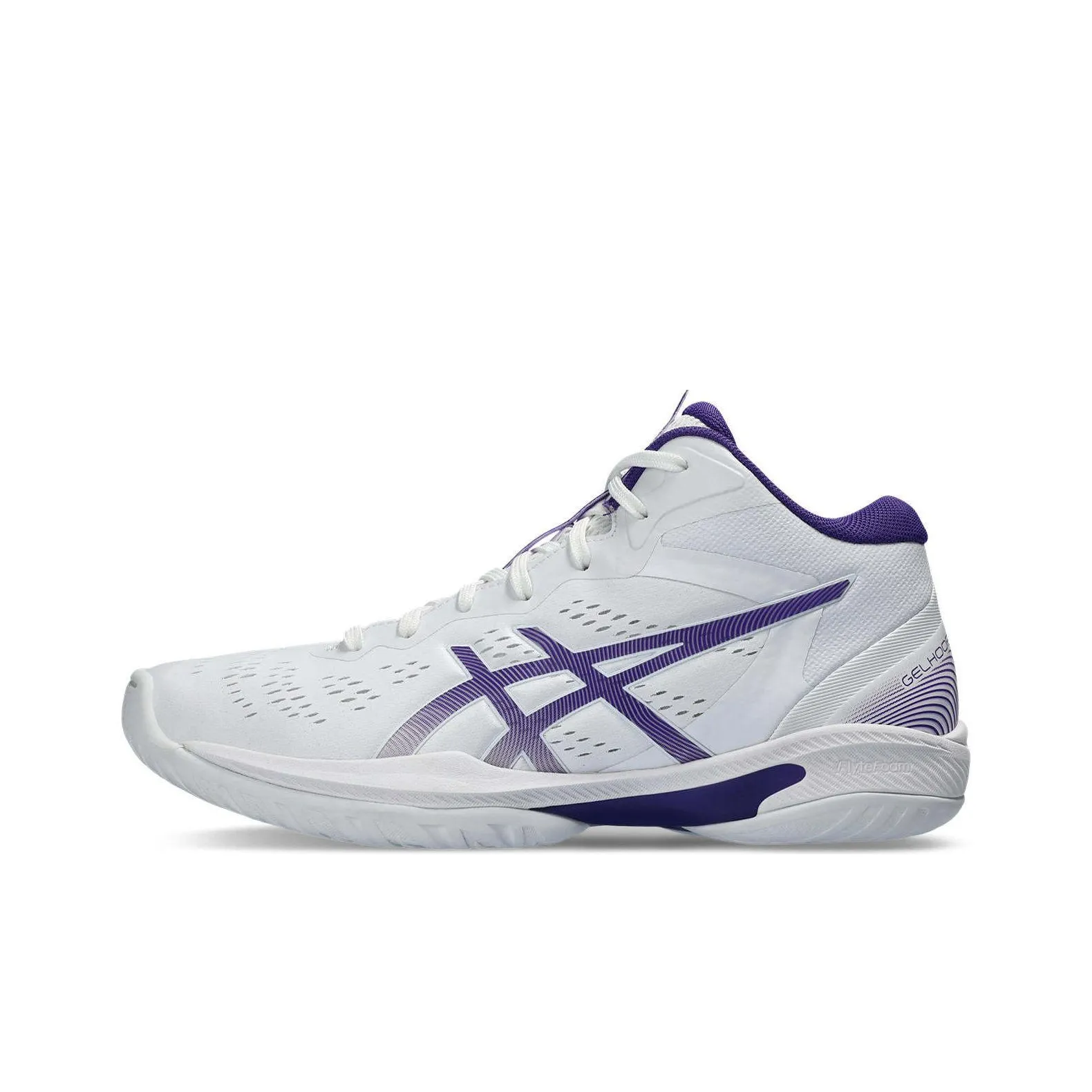 Asics GELHOOP V16 Дышащий MID Баскетбольные кроссовки Унисекс Белый Фиолетовый