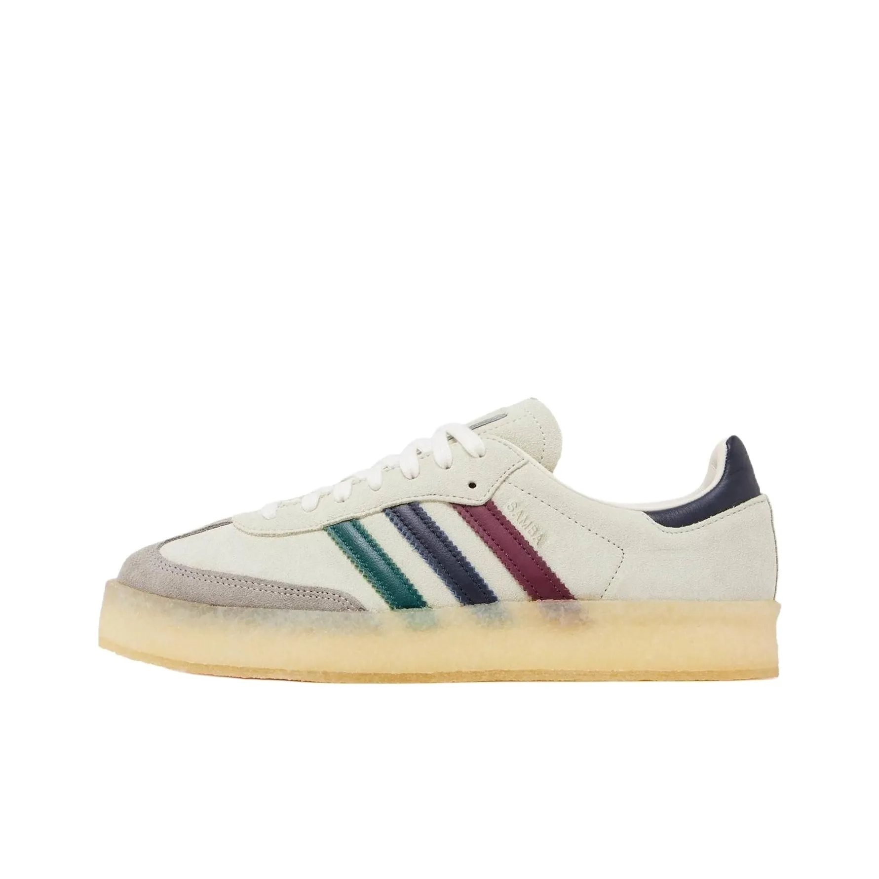 Clarks X Kith X Adidas Originals Samba Skateboard Shoes Men Low Top White Gray