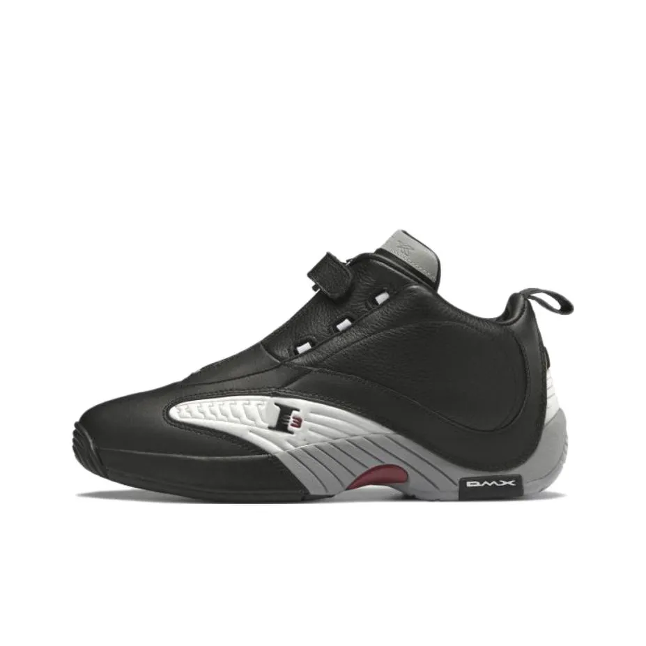 Reebok Answer4 Амортизация MID Топ Винтажные Баскетбольные Кроссовки Мужские Черный Серый Белый