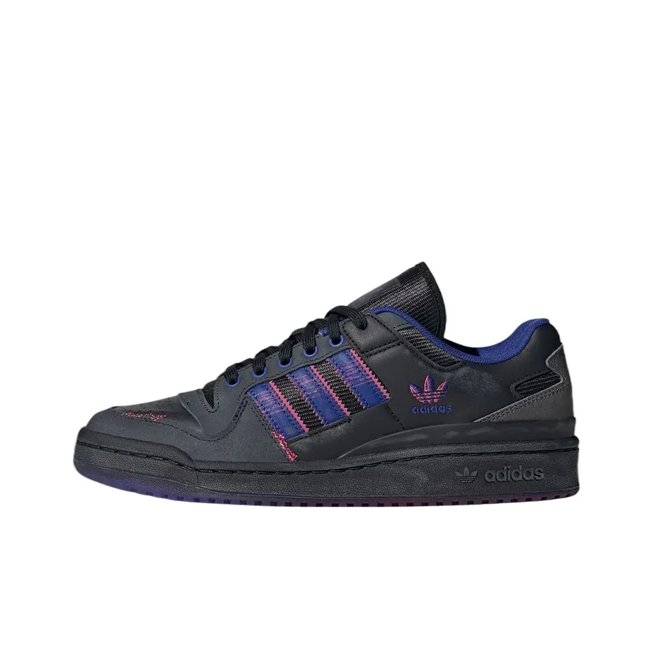 Avenue&son X Adidas Originals FORUM Skateboard Shoes Unisex Low Top Black/Purple