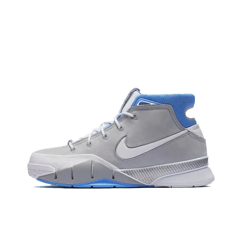 Nike Zoom Kobe 1 Vintage Basketball Shoes Men High Top Gray/Blue