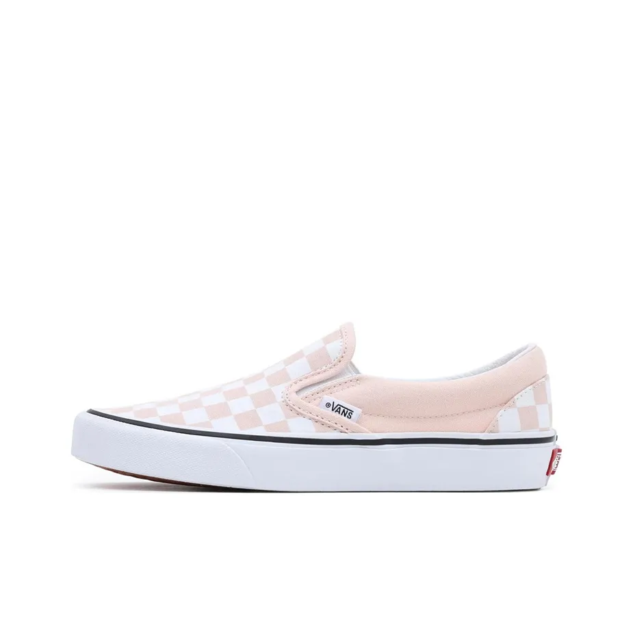 Vans Slip On THEORY Классические низкие кроссовки для скейтбординга унисекс розовые белые