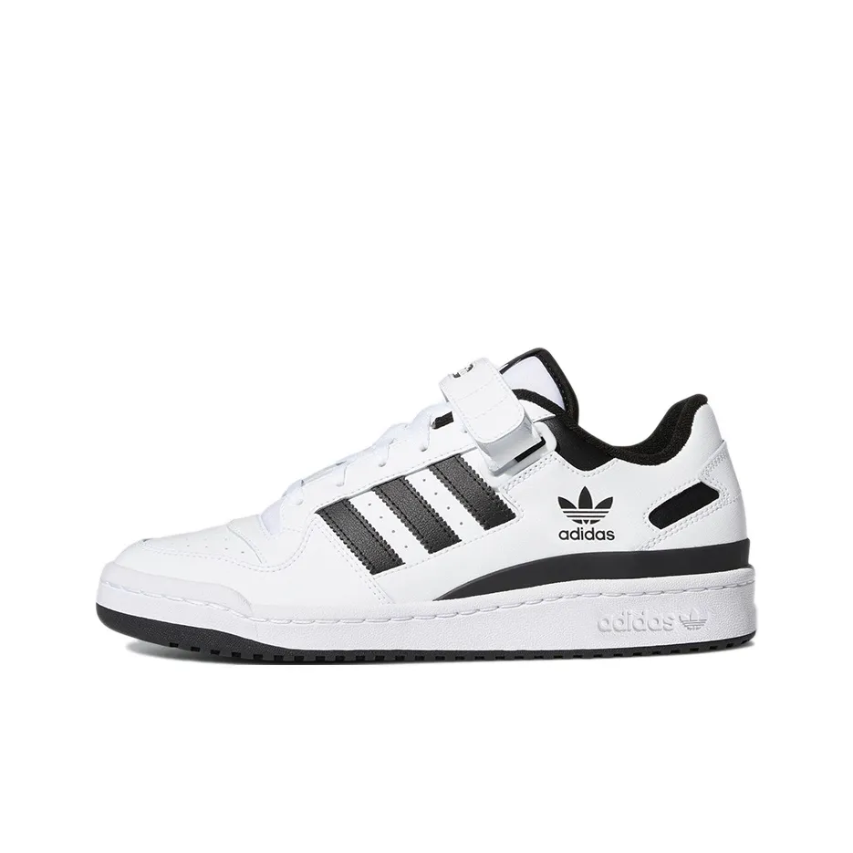 Adidas Originals FORUM Low Кожа Устойчивая к истиранию Низкие Кроссовки для скейтбординга Мужские Белые Черные
