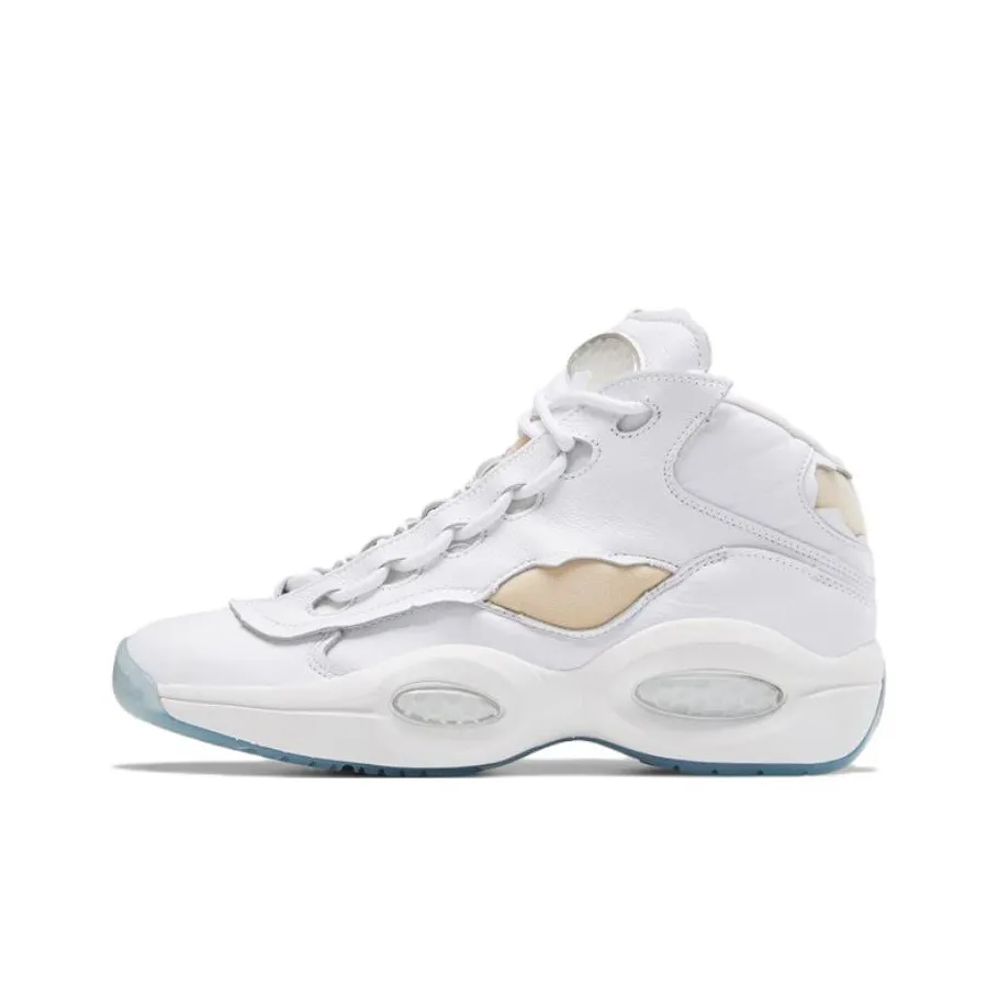 Maison Margiela X Reebok Question Vintage Basketball Shoes Unisex Mid Top White