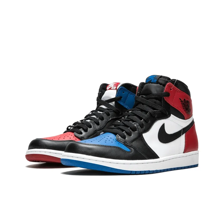 Jordan Air Jordan 1 Retro Top 3 High Top Винтажные Баскетбольные Кроссовки Мужские Белый Синий Красный