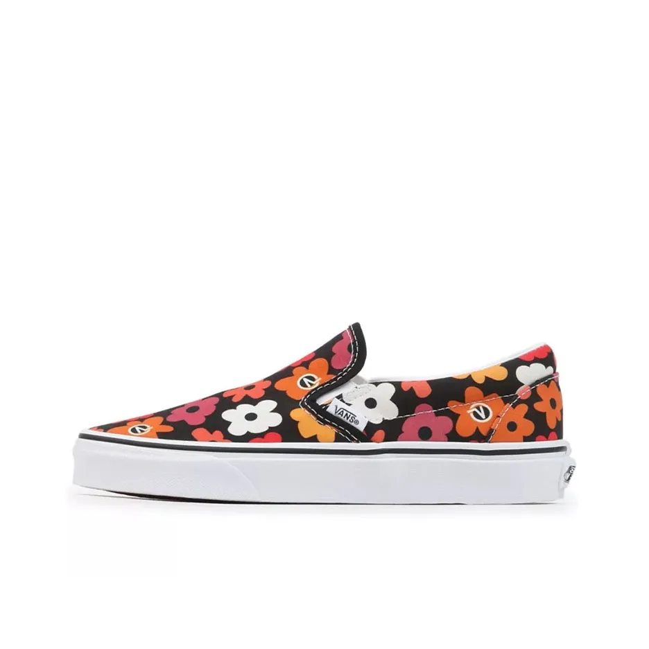 Vans Slip On Low Top Скейтборд Кроссовки Унисекс Черный Оранжевый