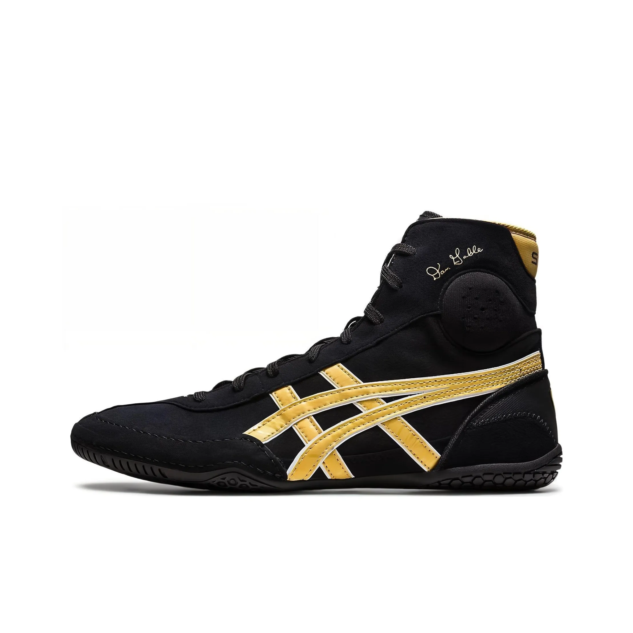 Asics Dan Gable Evo 3 High Топ Кроссовки для тренировок Унисекс Черный Золото