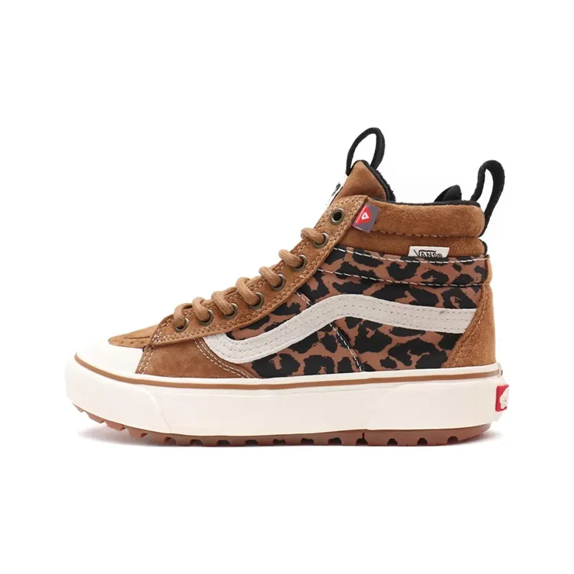 VANS SK8 Met 2 Леопард Высокие Кроссовки для скейтбординга Унисекс Коричневый